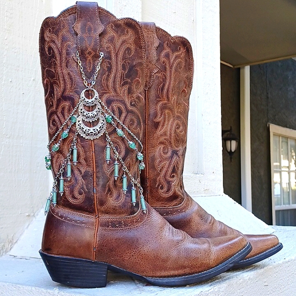Handmade Aventurine Boot Jewelry Cowgirl Boot Bracelet One Of A Kind